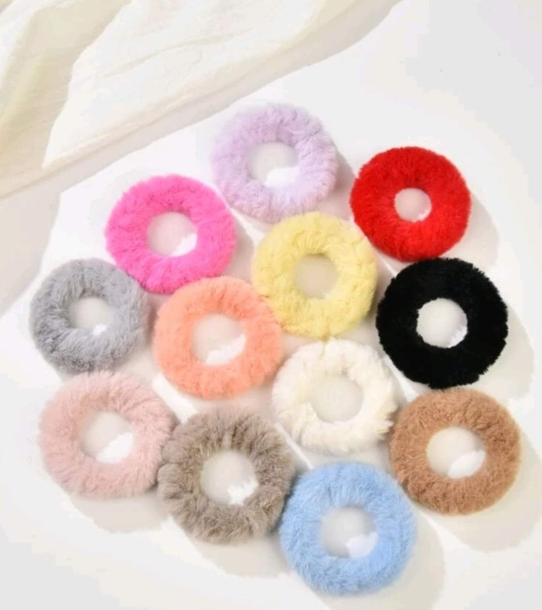 Large fluffy scrunchies